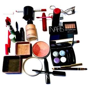 Vintage Hi-End Makeup 15-Pc Lot ARMANI NARS TARTE BENEFIT STILA LANCOME, Etc.